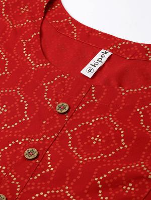 printed straight kurti - 16987278 - Standard Image - 5
