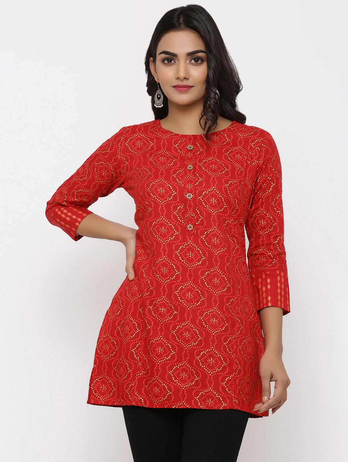 printed straight kurti - 16987278 - Zoom Image - 1