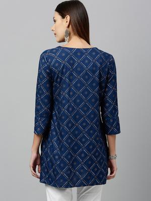 printed straight kurti - 16987280 - Standard Image - 3