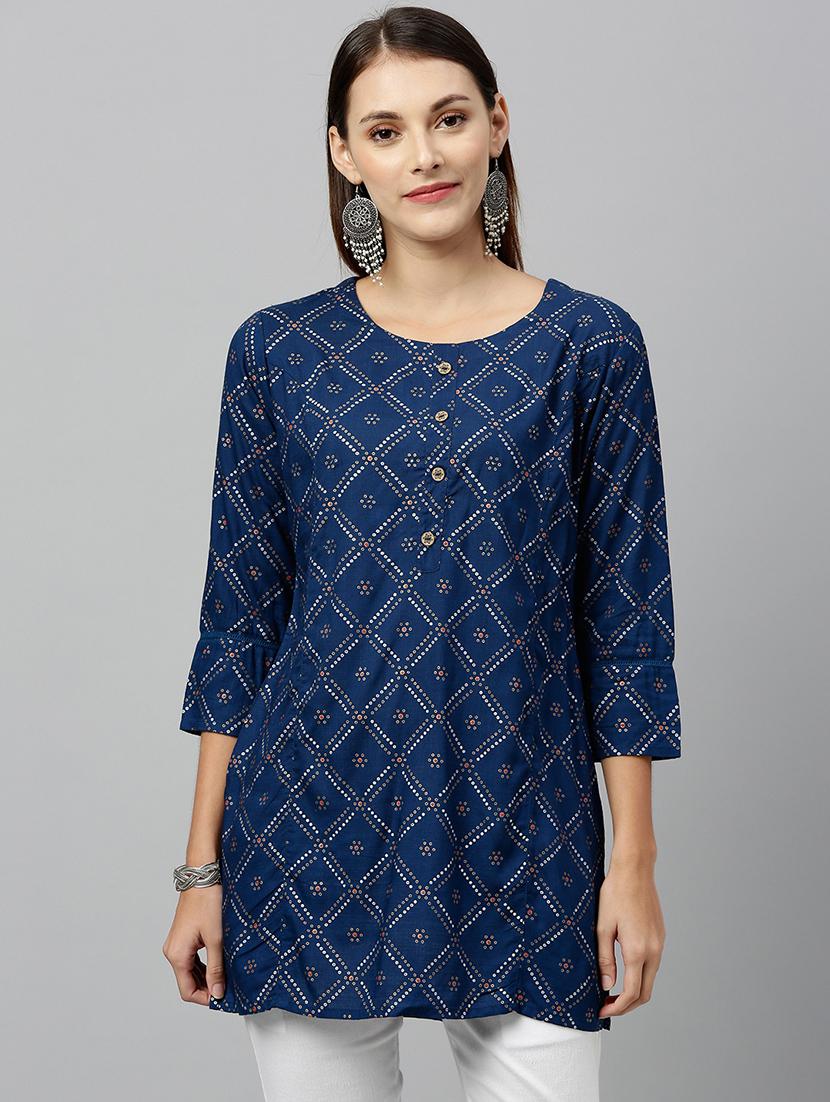 printed straight kurti - 16987280 - Zoom Image - 1