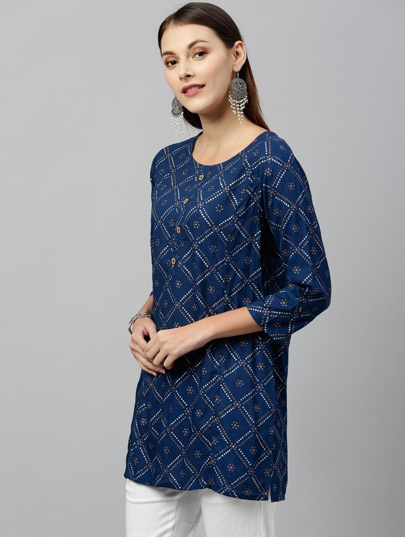 printed straight kurti - 16987280 - Zoom Image - 2