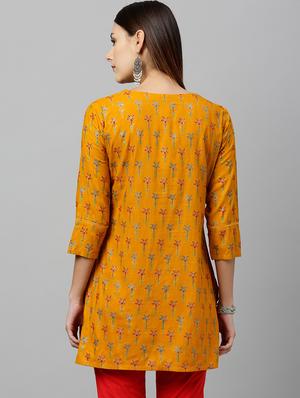 floral print straight kurti - 16987281 - Standard Image - 3