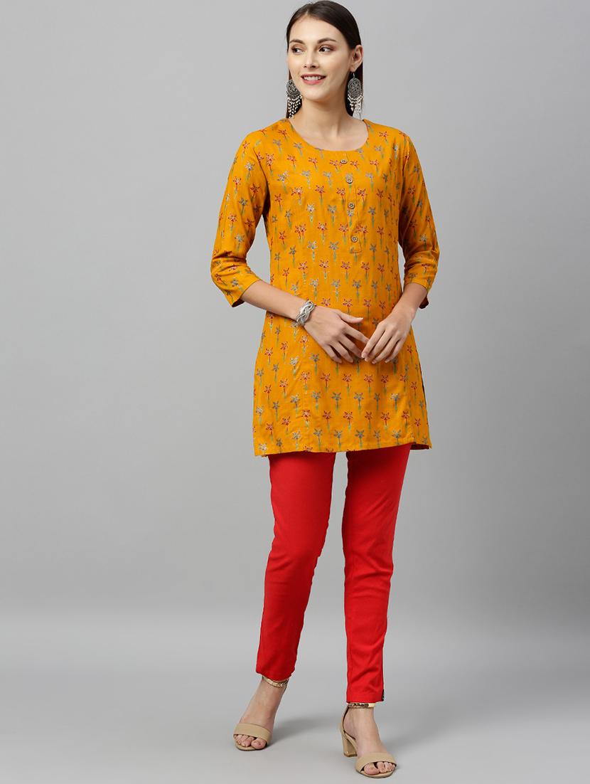 floral print straight kurti - 16987281 - Zoom Image - 4