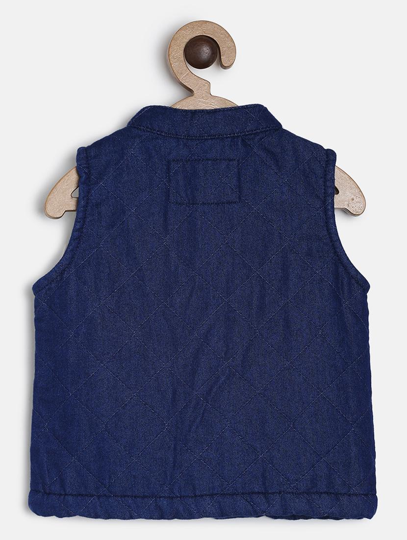 dark blue cotton waistcoat jackets - 16987719 - Zoom Image - 2