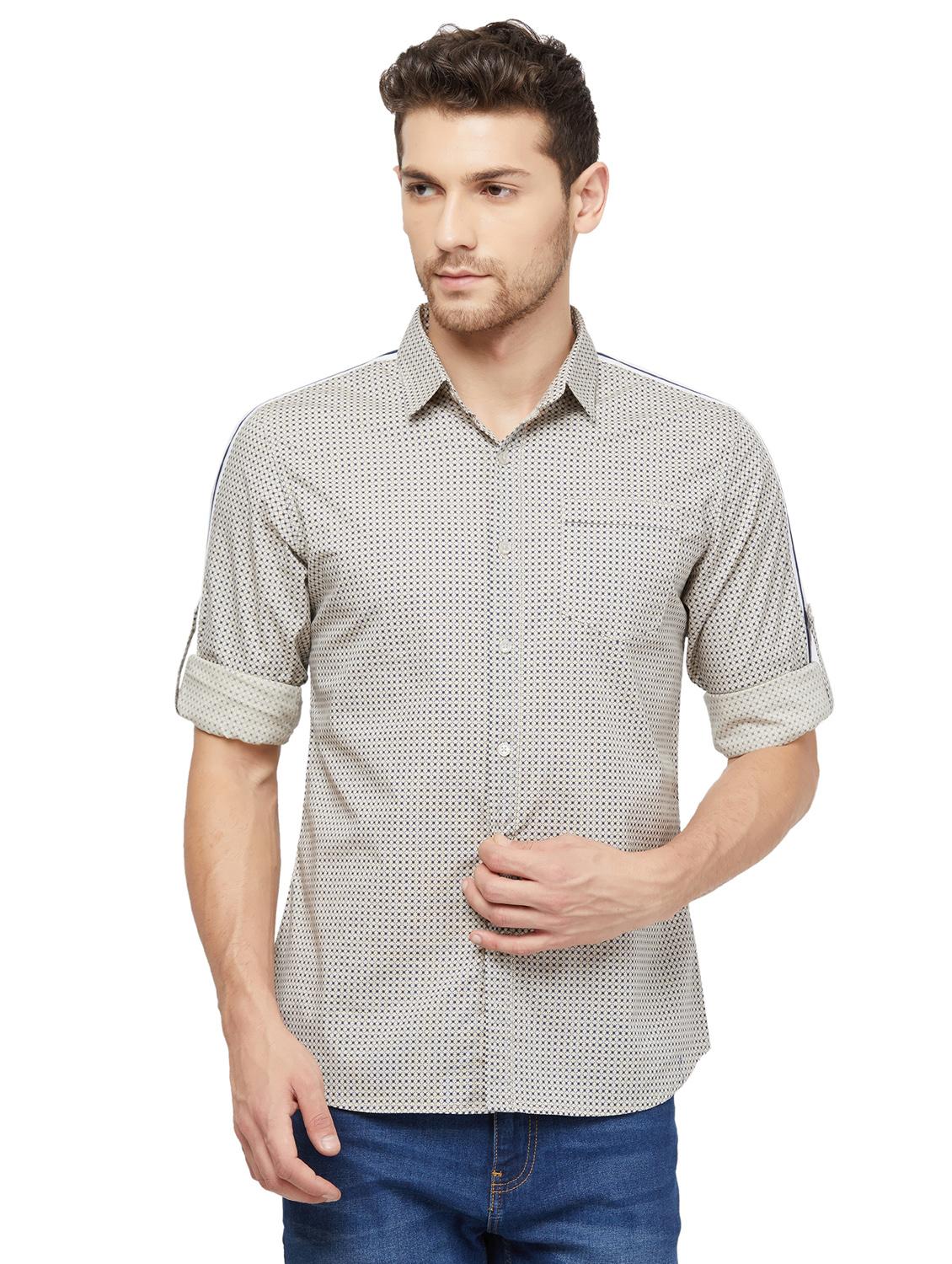beige printed casual shirt - 16987772 - Zoom Image - 1