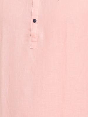 pink solid short kurta - 16987953 - Standard Image - 4