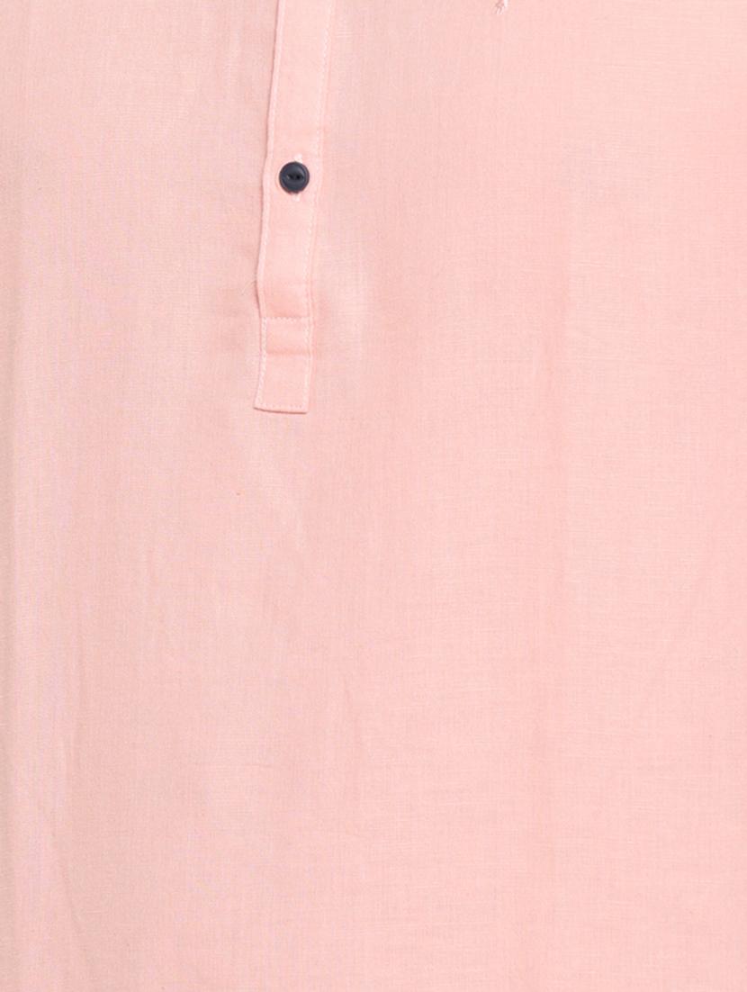pink solid short kurta - 16987953 - Zoom Image - 4