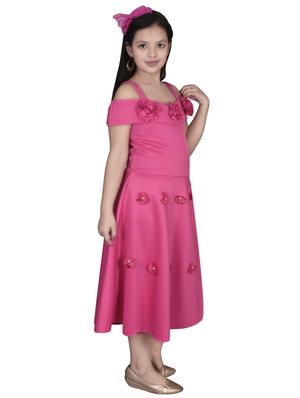 pink cotton blend frock - 16988382 - Standard Image - 2