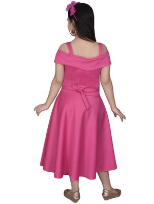 pink cotton blend frock - 16988382 - Standard Image - 3