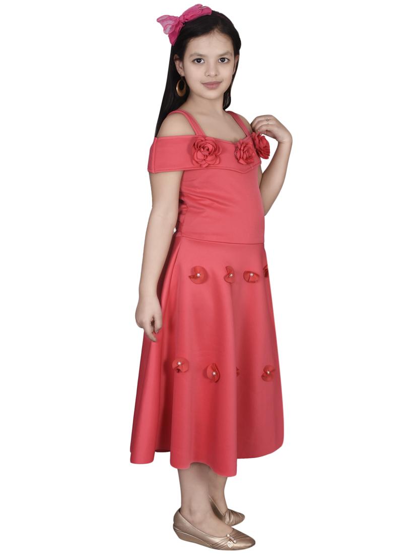 orange cotton blend frock - 16988384 - Zoom Image - 2