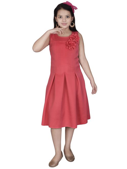 orange cotton blend frock - 16988389 - Standard Image - 1