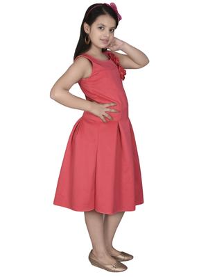 orange cotton blend frock - 16988389 - Standard Image - 2