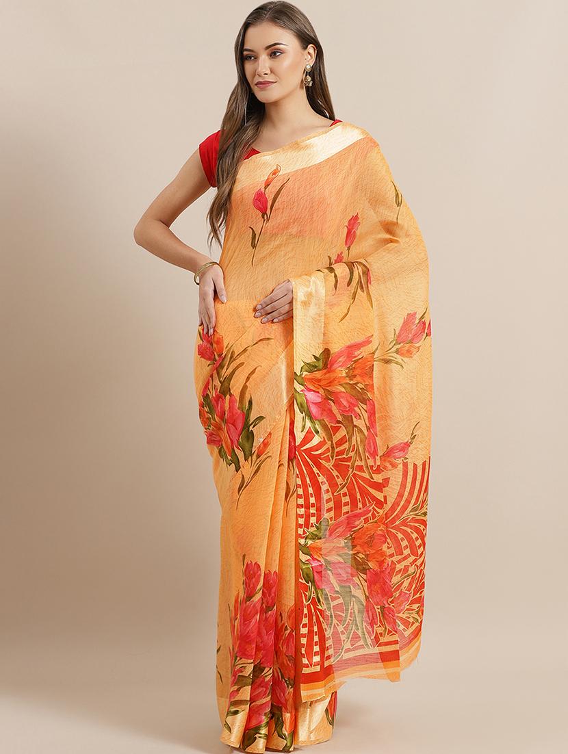 floral bhagalpuri saree with blouse - 16988430 - Zoom Image - 1