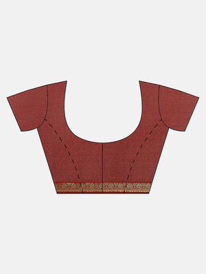 geometrical woven saree with blouse - 16988435 - Standard Image - 5