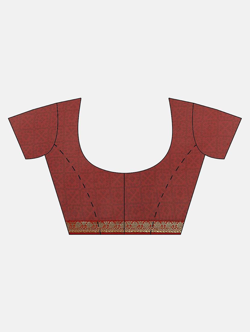 geometrical woven saree with blouse - 16988435 - Zoom Image - 5