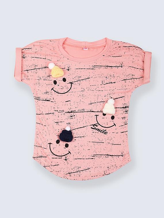 pink cotton regular tees & top - 16988920 - Zoom Image - 1
