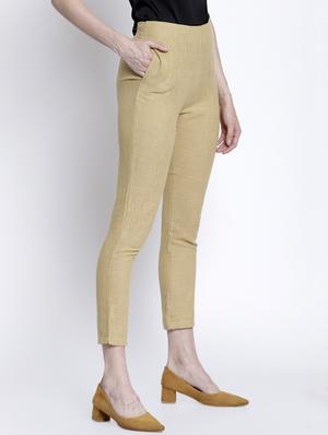 high rise solid cigarette trouser - 16989408 - Standard Image - 2