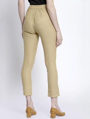 high rise solid cigarette trouser - 16989408 - Standard Image - 3
