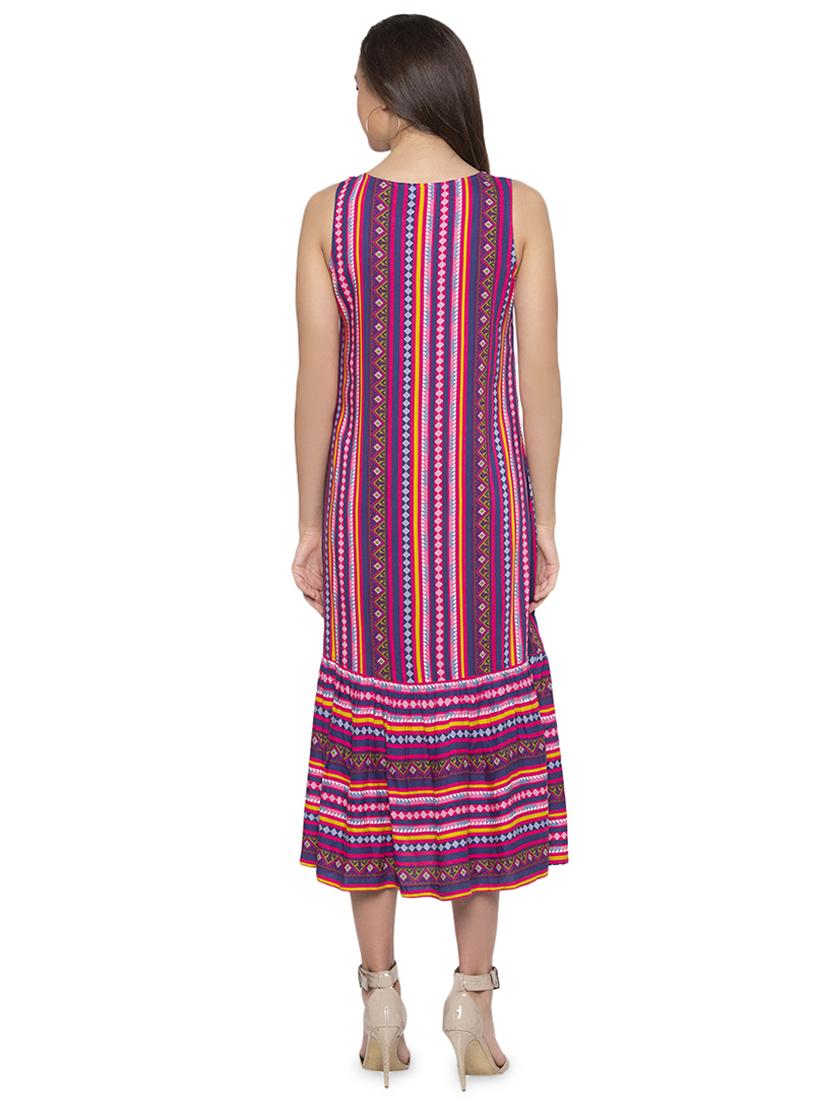 notch neck printed dress - 16989816 - Zoom Image - 3