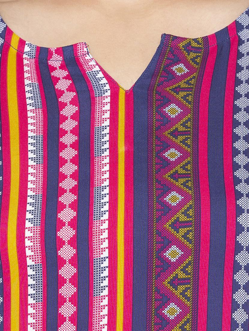 notch neck printed dress - 16989816 - Zoom Image - 4