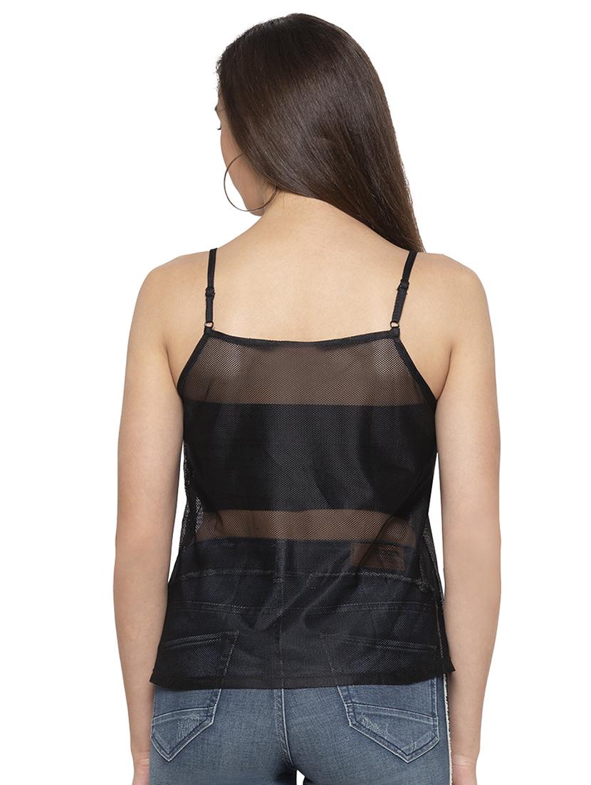 patch detail sheer top - 16989837 - Zoom Image - 3