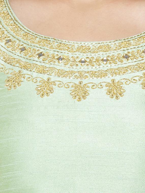green satin solid blouse - 16989847 - Zoom Image - 5
