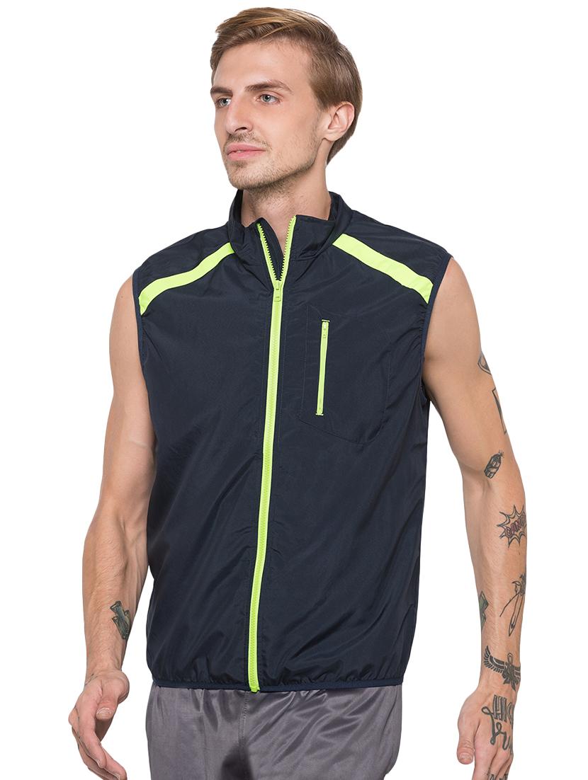 navy blue taped casual jacket - 16989887 - Zoom Image - 1