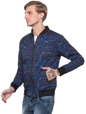 black geometric print bomber jacket - 16989888 - Standard Image - 2