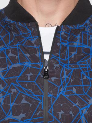 black geometric print bomber jacket - 16989888 - Standard Image - 5