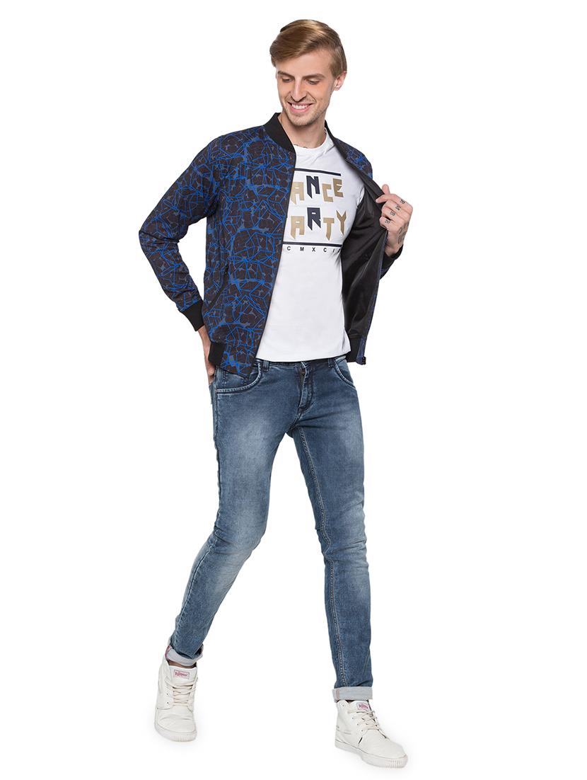 black geometric print bomber jacket - 16989888 - Zoom Image - 4