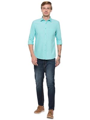 green solid casual shirt - 16989894 - Standard Image - 4