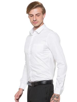 white self design formal shirt - 16989895 - Standard Image - 2