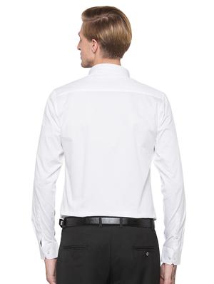 white self design formal shirt - 16989895 - Standard Image - 3