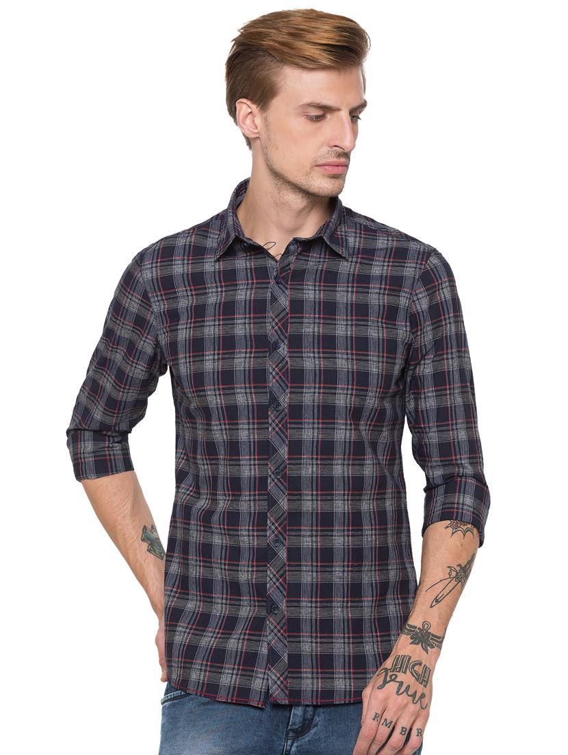 black checkered casual shirt - 16989908 - Zoom Image - 1