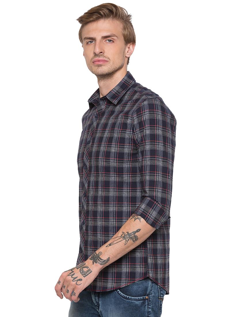 black checkered casual shirt - 16989908 - Zoom Image - 2