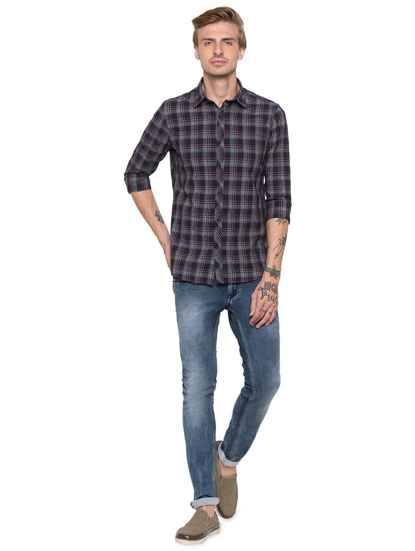 black checkered casual shirt - 16989908 - Zoom Image - 4