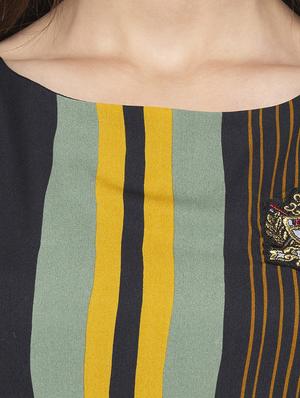 round neck striped jumpsuit - 16989940 - Standard Image - 4