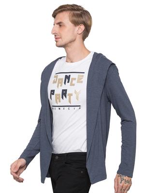 blue solid hooded shrug - 16990051 - Standard Image - 2