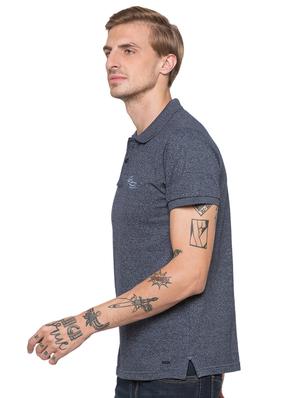 grey solid polo t-shirt - 16990067 - Standard Image - 2