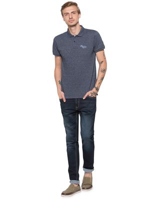 grey solid polo t-shirt - 16990067 - Standard Image - 4