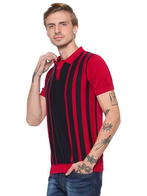 red striped polo t-shirt - 16990090 - Standard Image - 2