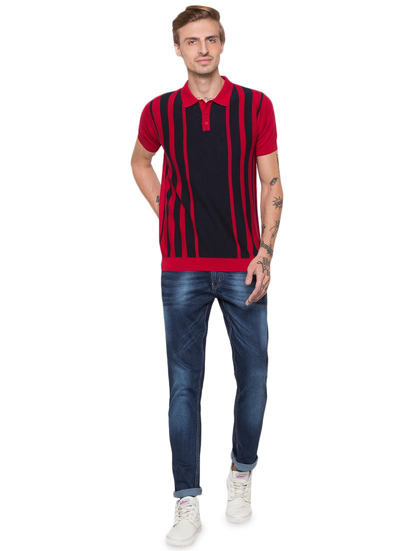 red striped polo t-shirt - 16990090 - Zoom Image - 4