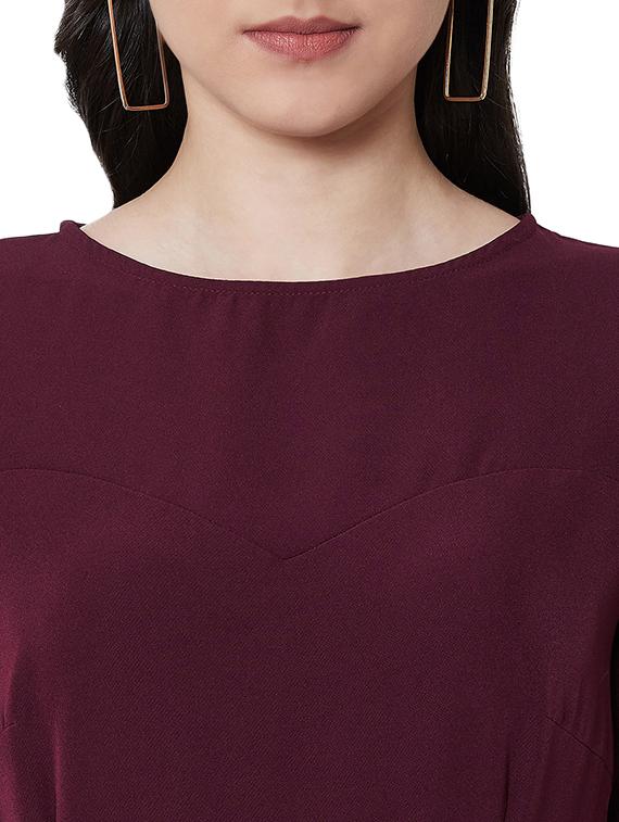 boat neck pephem dress - 16990155 - Zoom Image - 4