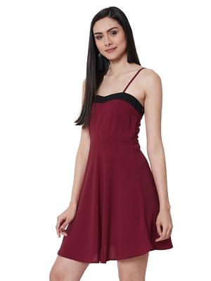 shoulder strap flared dress - 16990158 - Standard Image - 2