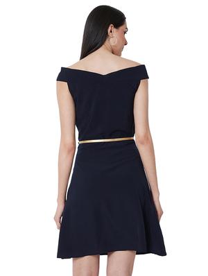 off shoulder belted dress - 16990186 - Standard Image - 3