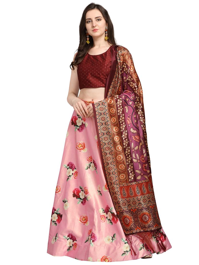 floral print flared lehenga - 16990398 - Zoom Image - 1