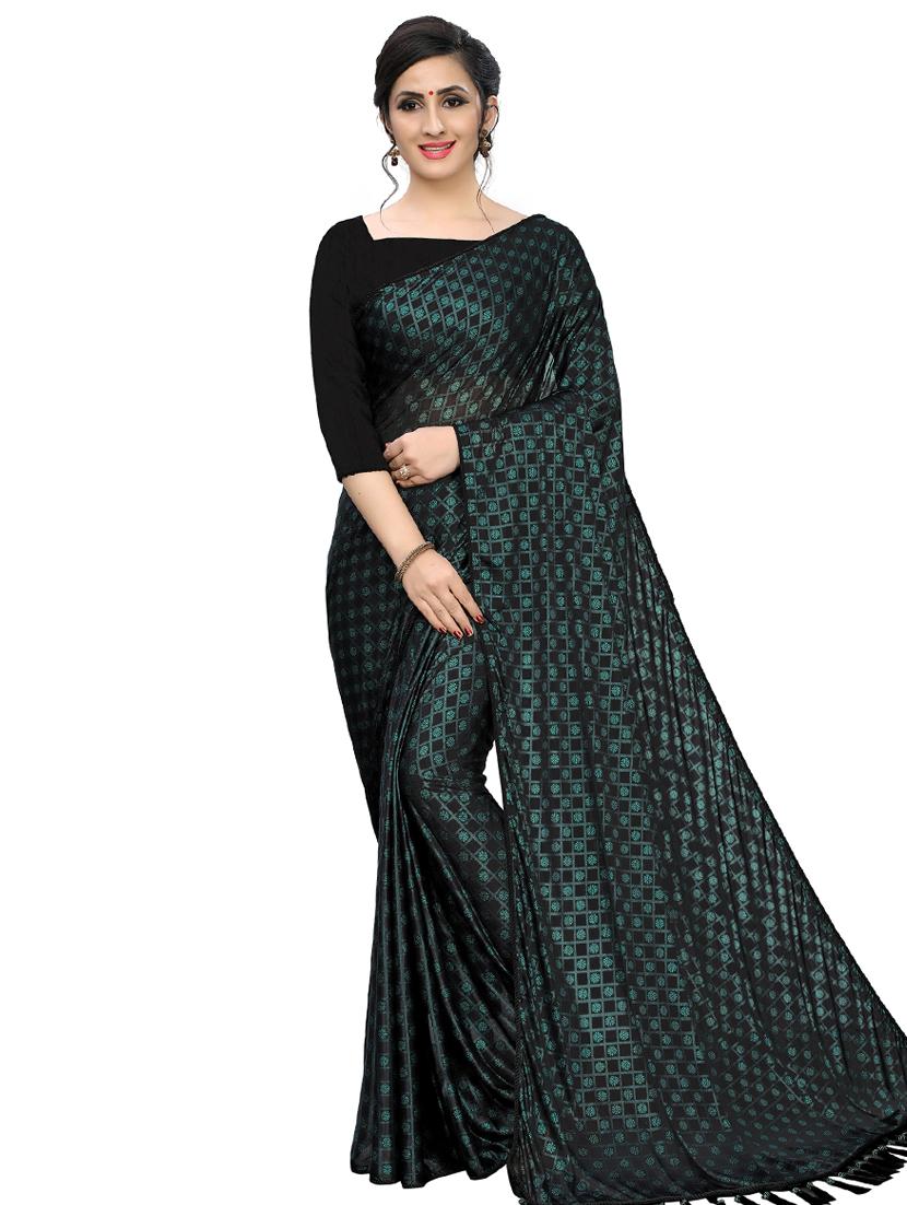 foil printed saree with blouse - 16990419 - Zoom Image - 1