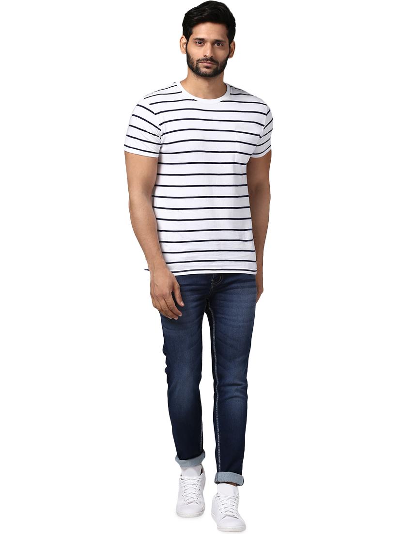 navy blue light washed denim jeans - 16990428 - Zoom Image - 4