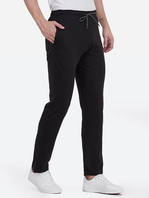 black solid full length track pant - 16990467 - Standard Image - 2
