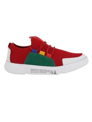 red lace up sneakers - 16990507 - Standard Image - 2